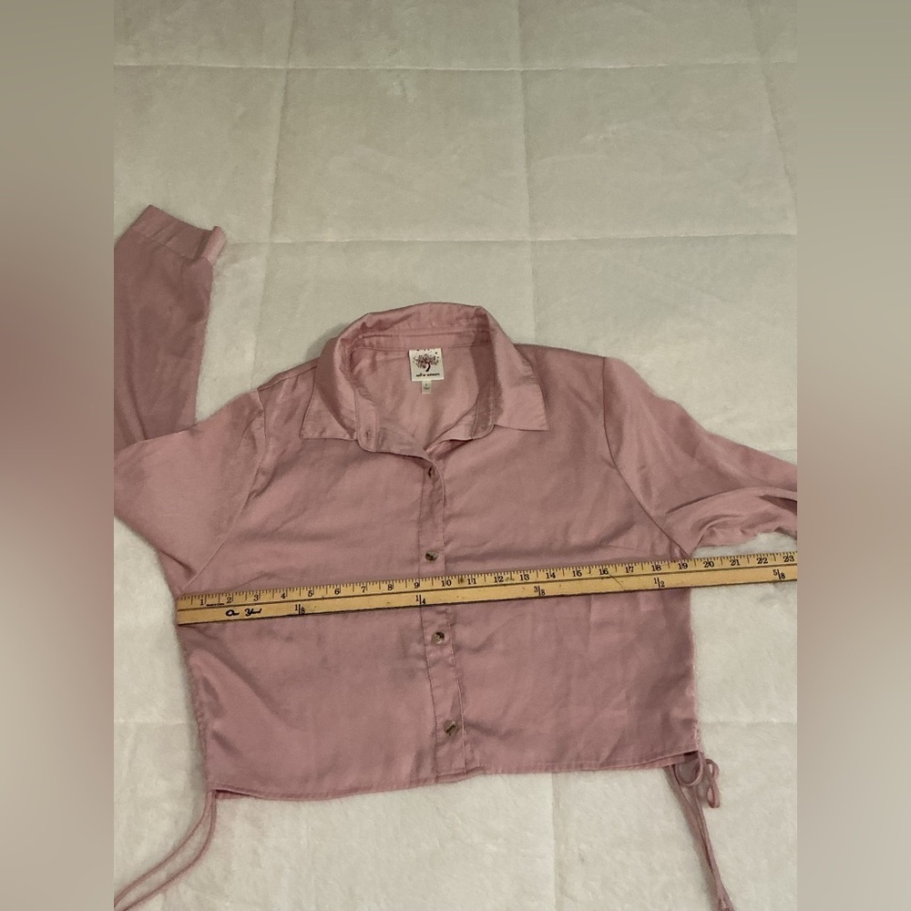 Pink Button-Up Women's Top - Picture 7 of 7